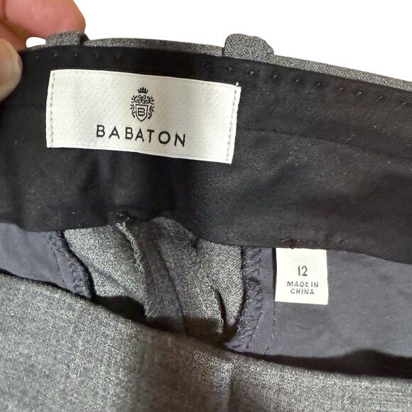 Aritzia Babaton Agency Pant Women's 12 Full Length High Rise Straight Gray NWT - Picture 7 of 12